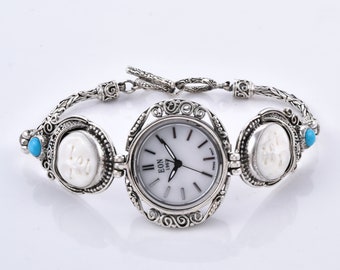 925 Sterling Silver Bali princess Handcrafted Watch