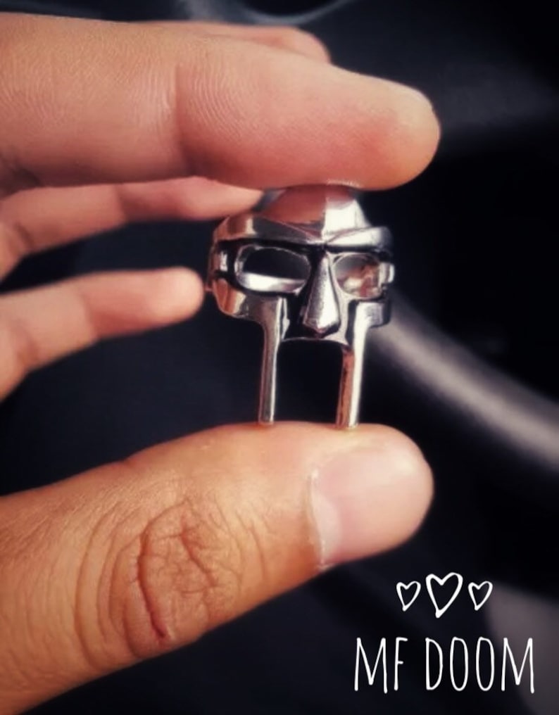 MF DOOM Madvillain mask hip hop underground rap legend finger ring jewelry 