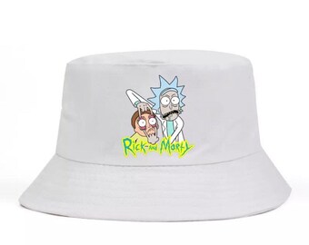 Cool Rick and Morty Cartoon Sun Blocker Bucket Hat Cap