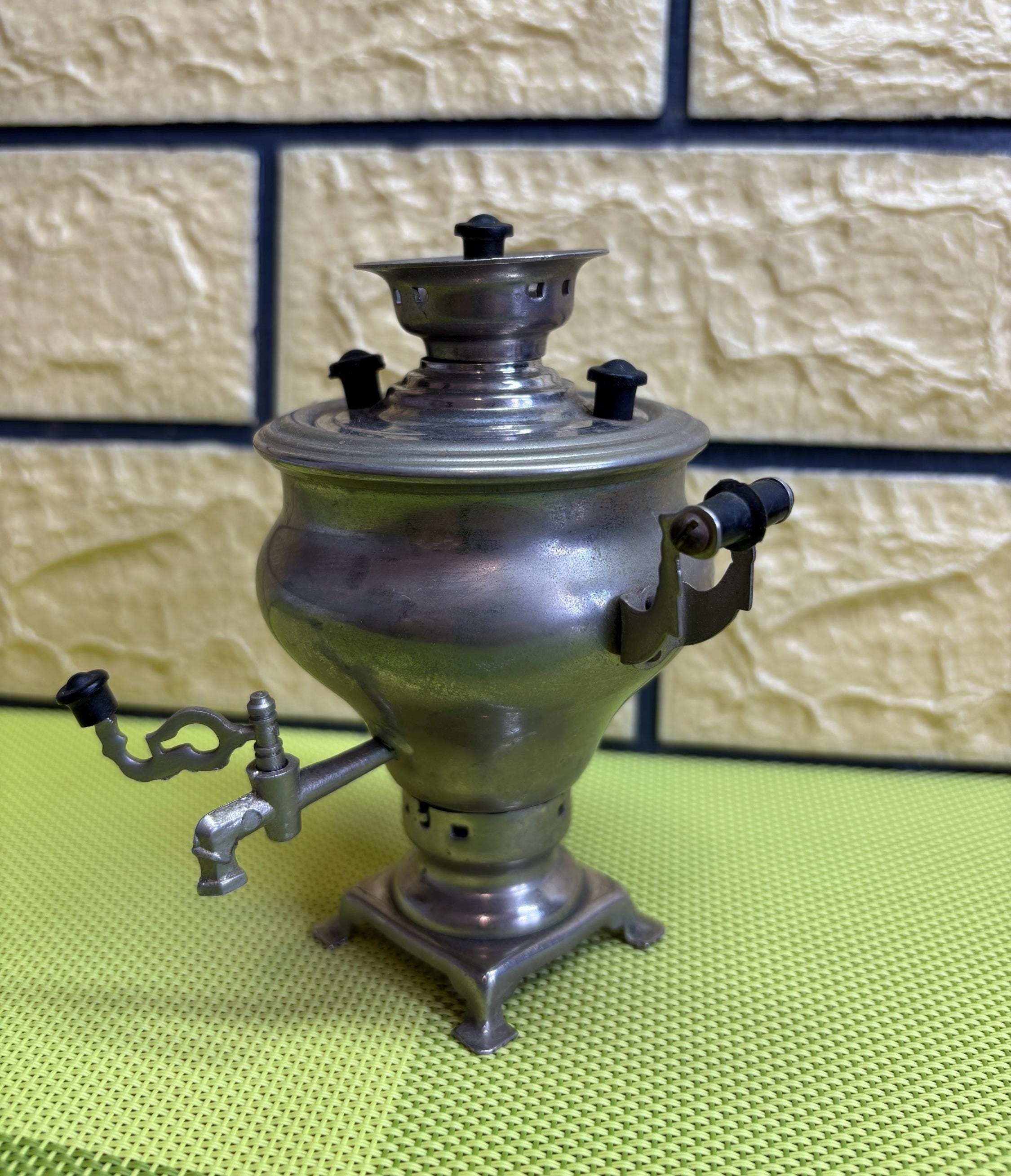 希少なサモワール ヴィンテージテーブル ソ連のお土産 1970年代のお茶
