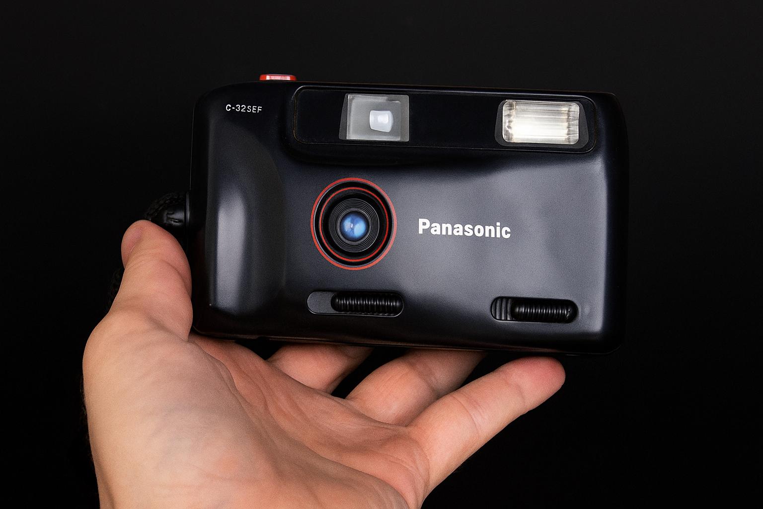 Vintage Panasonic C-325EF 35mm Film Camera – Compact Point and