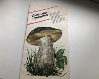 Libro ilustrado de hongos, raro, compacto y vintage, libro botánico, ilustraciones a color, historia natural, guía de hongos.