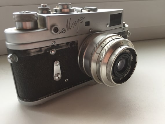 Very Rare, Vintage Soviet Camera MIR USSR 1960s Industar 50 Lens