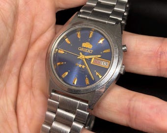 1980年代のオリエント 3つ星 AAA メンズ腕時計 ヴィンテージ 日本製 