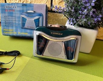 ビンテージ ポータブル カセット プレーヤー FM/AM ラジオ レコーダー