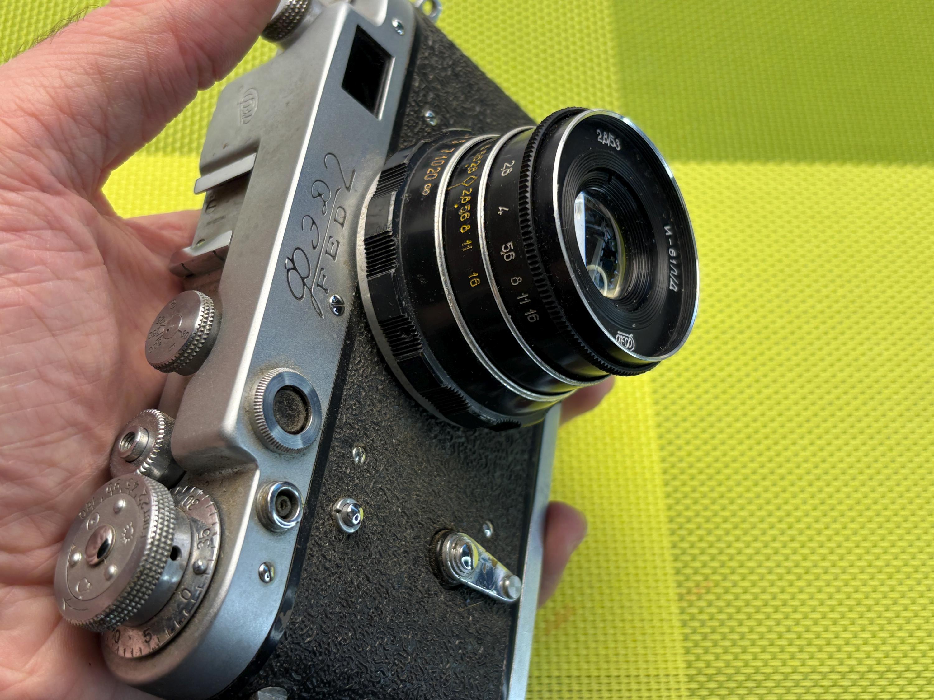 非常に珍しい、ビンテージカメラ FED 2、コレクター向けソビエトカメラ