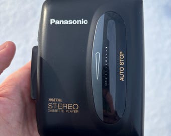 Rare, Portable Cassette Player, Panasonic RQ-P30, Working, Microcassette Recorder, Vintage, Stereo Cassette Player, Weather, Sports