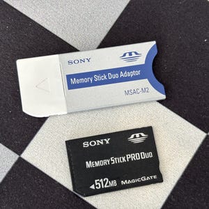 Carte mémoire Sony Memory Stick PRO Duo originale et fonctionnelle, 512 Mo avec adaptateur MSAC-M2, Magic Gate, fabriquée au Japon, carte mémoire pour appareils photo Sony