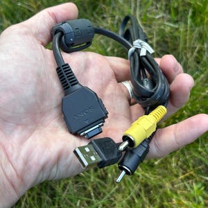 AV Cable TV adapter Sony Camera Video USB Audio Digital, original Data cable Power cord for some SonyDSC-W50,W300,T10 camera and some others