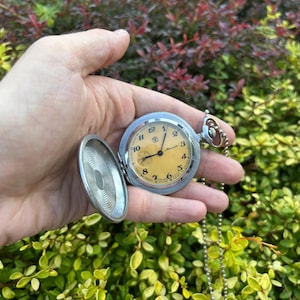 Very rare, antique,pocket watch Molniya,grouse,collectible,Soviet pocket watch,men&#39;s watch USSR,mechanical,gift,compact,working,serviced