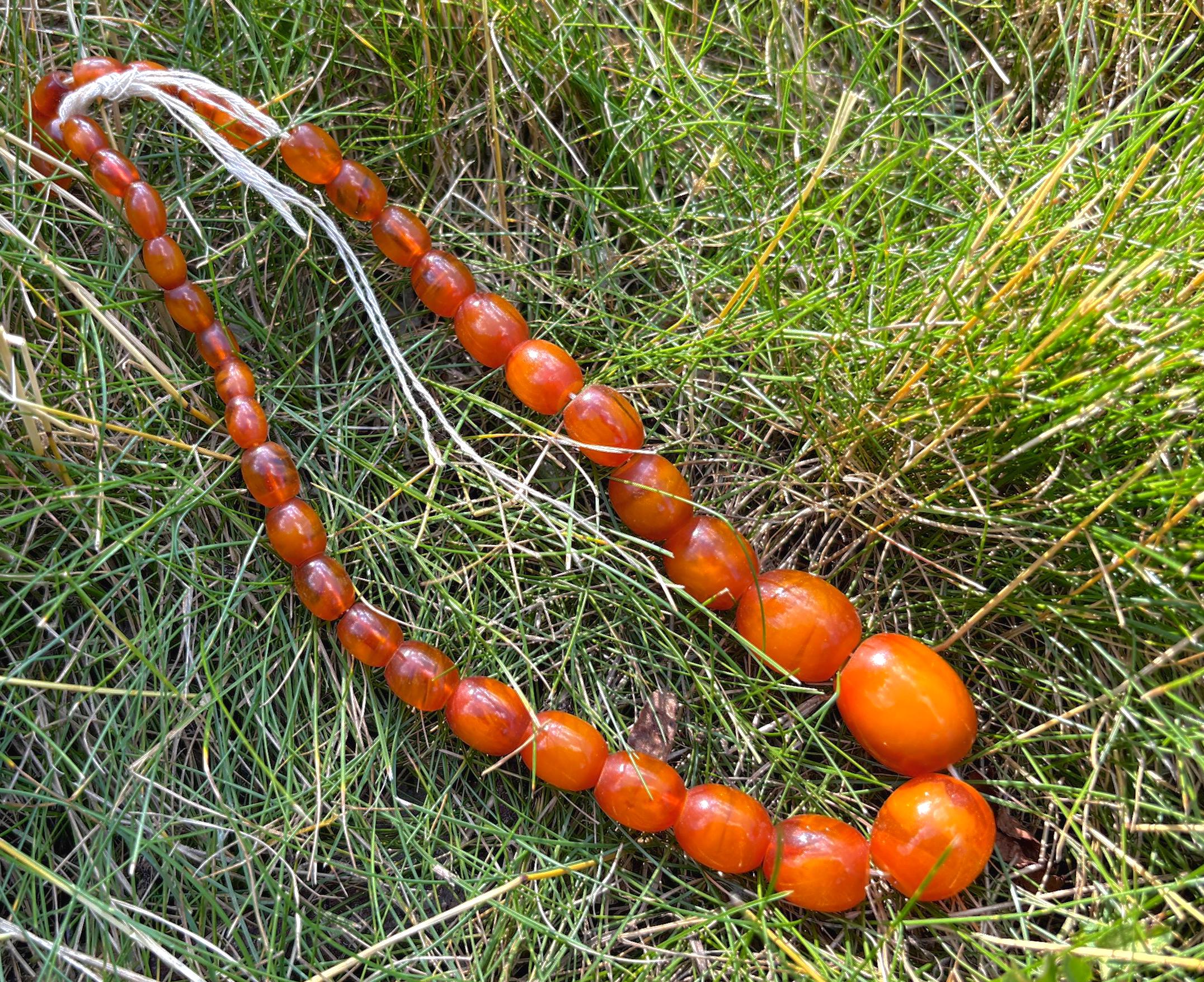 Original Bakelite Rosary Beads Bakelite Rosary Beads Yellow Orange