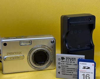 動作するデジタルカメラペンタックスオプティオ、クールなペンタックス
