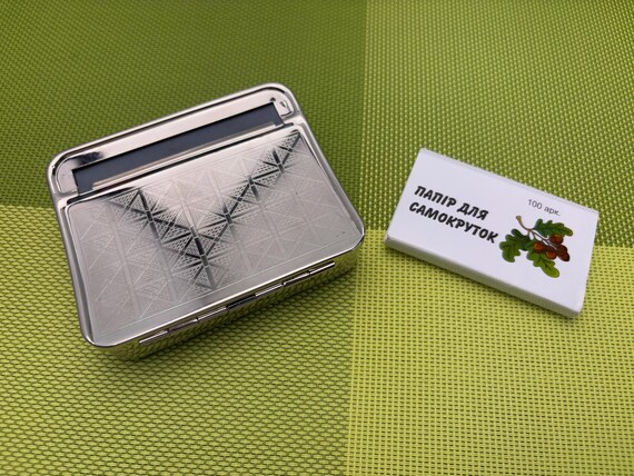 roll up cigarette case Soviet Set Make a Cigarette Roll-up Cigarette Rolling Machine Cigarette  Case Roll-up Metal Cigarette Rolling Machine and Cigarette Paper USSR