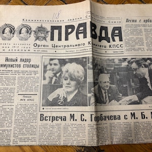 Periódicos coleccionables de la URSS, Vintage, periódico, regalo de Navidad, Izvestia, periódico, regalo personalizado, carta de Papá Noel, soviético, 1989,