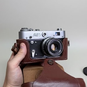 FED3 Working vintage Soviet film camera FED3,with Idustar-61 f2.8 52mm lens,vintage 35mm USSR camera,Thread M39 identical to Leica thread