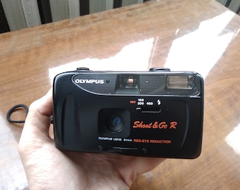 Working Vintage Olympus Shoot and Go R Camera, Olympus Film Camera. Point and Shot Camera, Beginner&#39;s 90&#39;s Camera