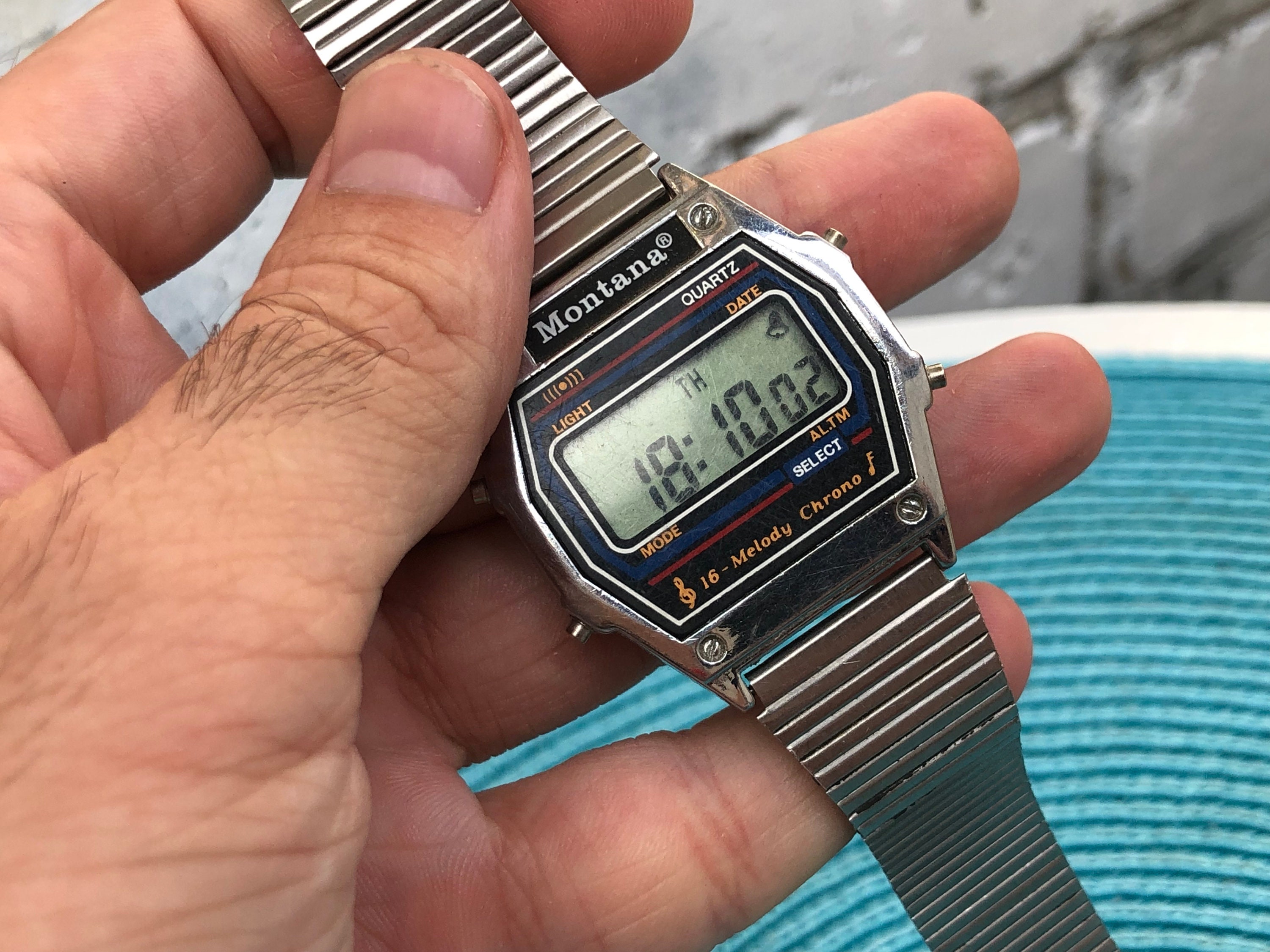 MONTANA Working Digital ,men's Watch Old, LCD Dial Wrist ,watch