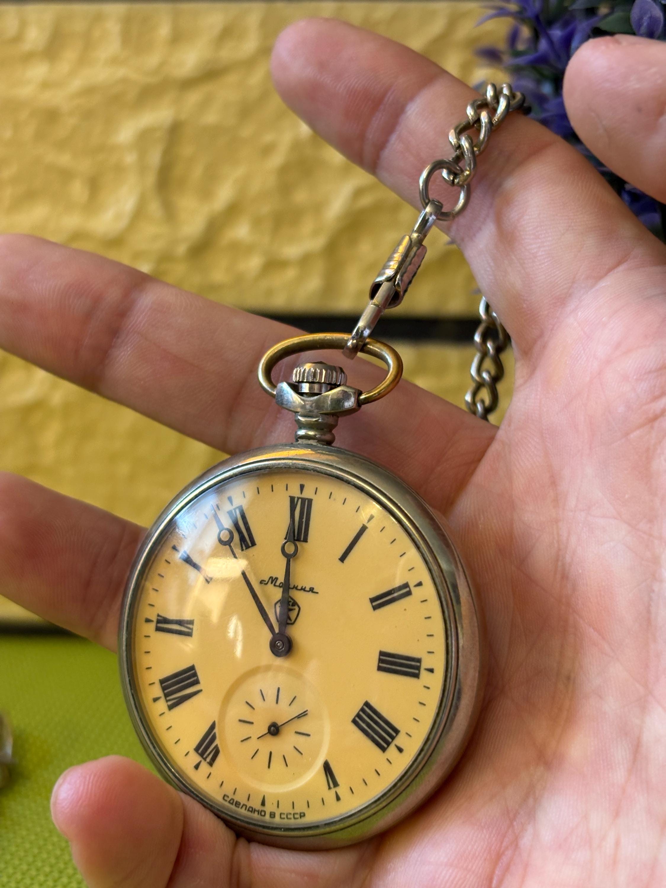 Ancienne Montre De Poche Zenith En Argent - Modèle Billodes, Marché Ottoman, émail Istanbul - Occasion En Très Bon état