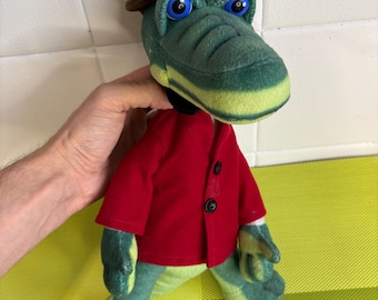 Crocodile Gena, Crocodile Gena, Vintage figurine, Plush souvenir Crocodile Retro, Cheburashka Cartoon, souvenir
