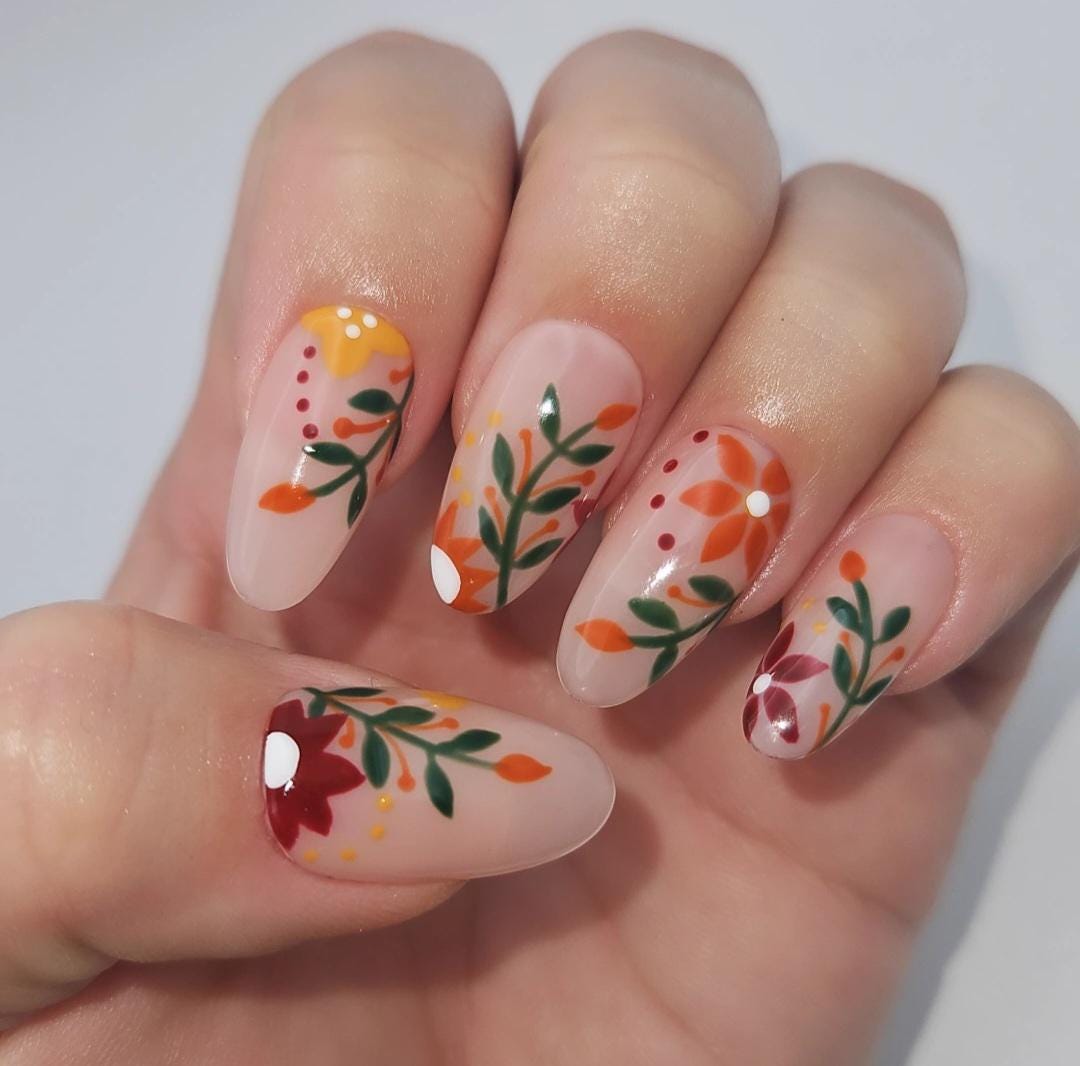 Spring Vines Nail Inspiration