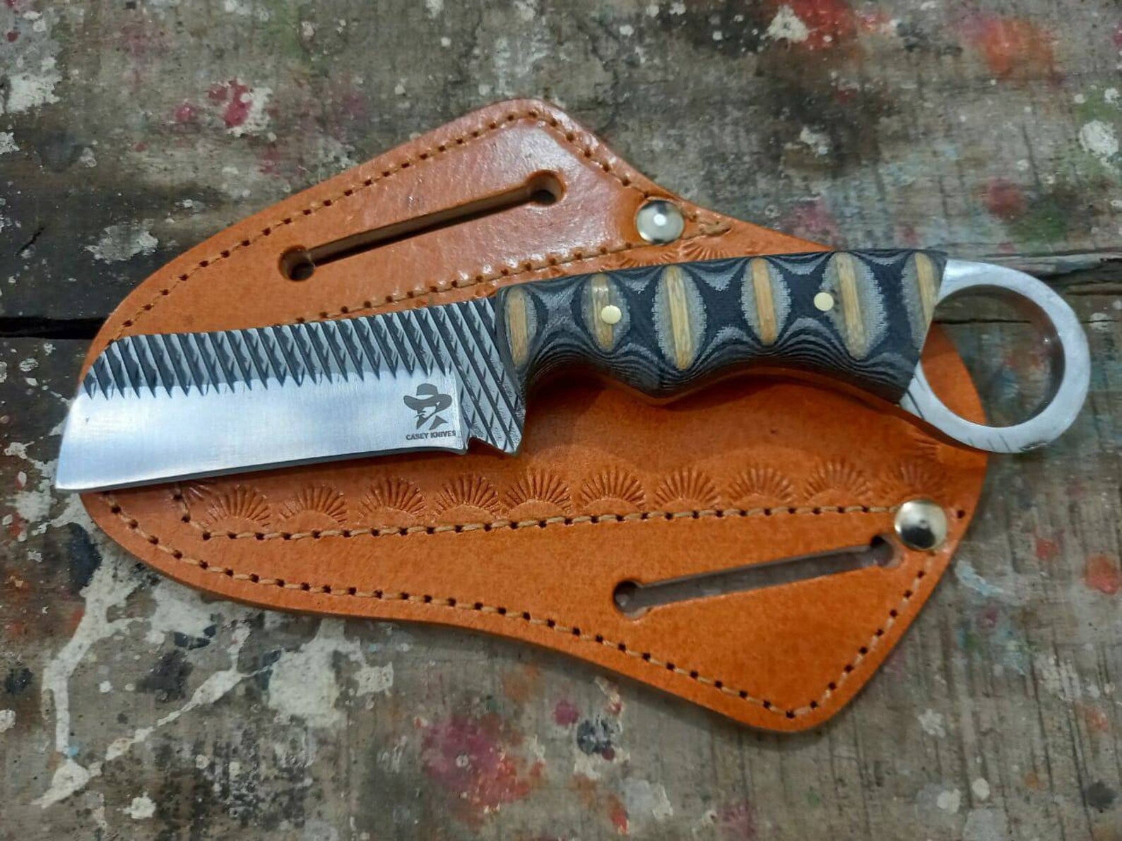 Custom Handmade hoof rasp steel cowboy bull cutter knife... Etsy