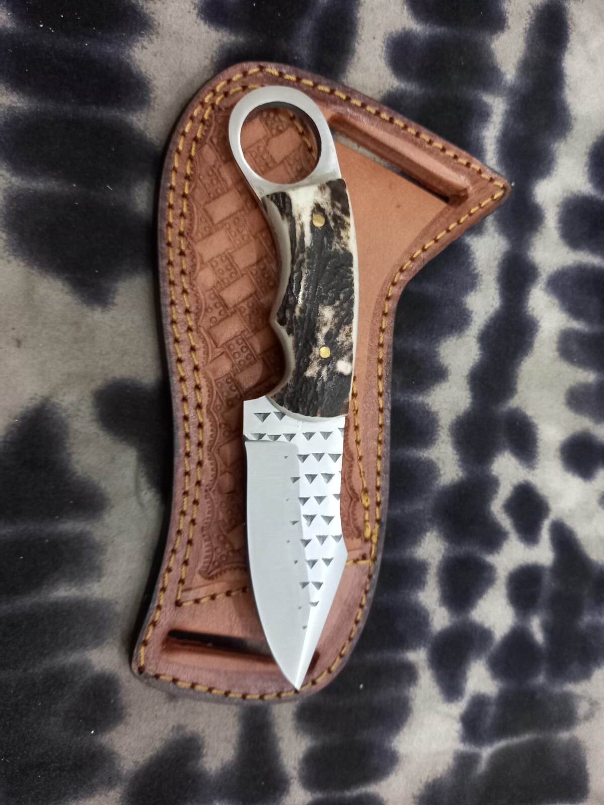 Rustic Ranger Cowboy Fixed Blade Knife - Premium Rasp Tool Steel main image 0