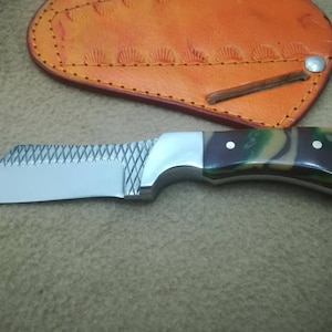 Custom hand made Farrier rasp steel cowboy knife...