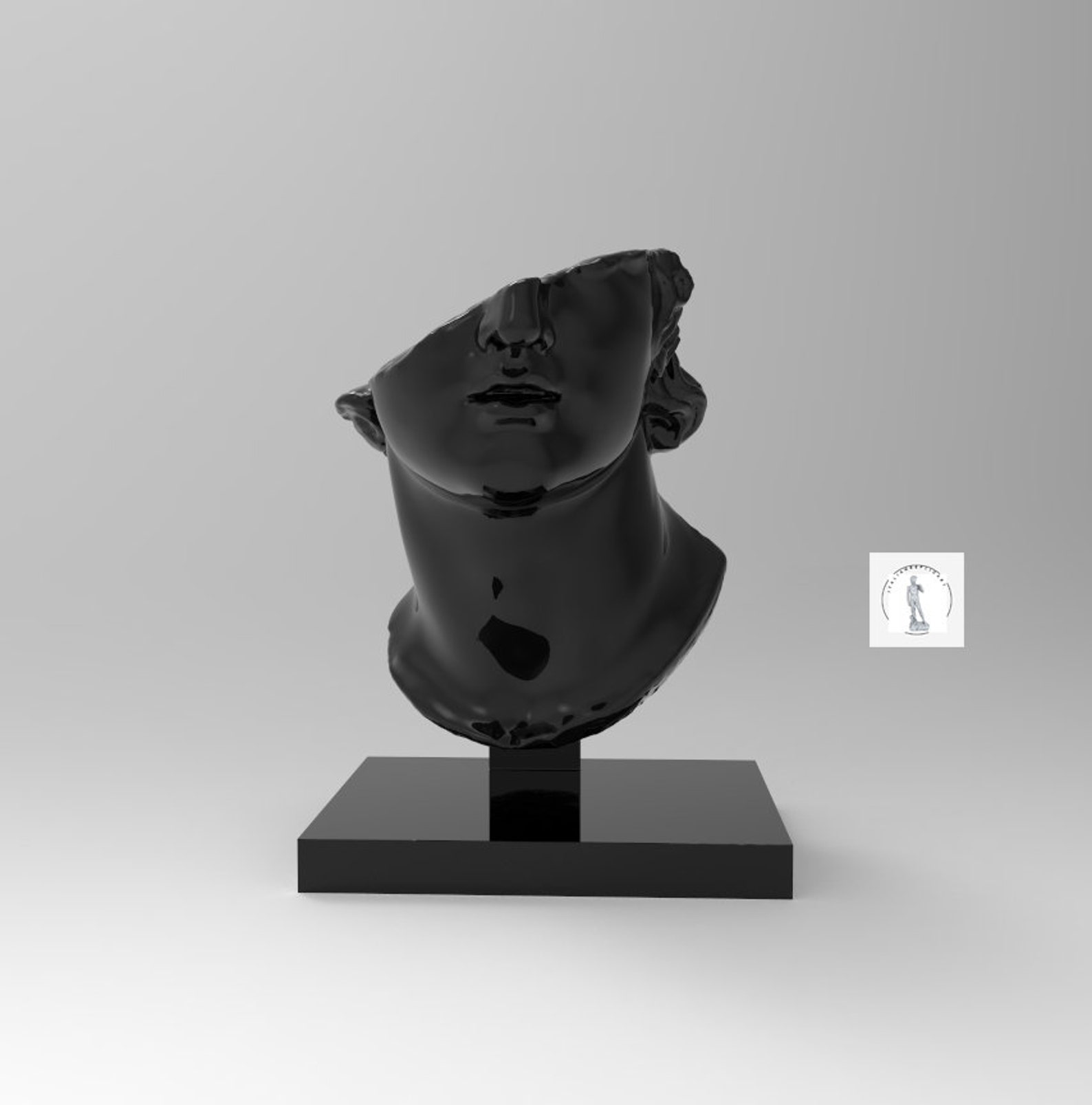 Fragmentary Colossal Head of a Youth_ Sculpture Replica Etsy