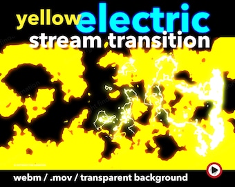 Anime twitch overlay animated twitch transition, Stinger transition Twitch, Stream transition stinger,  OBS Stream overlay anime, Electric