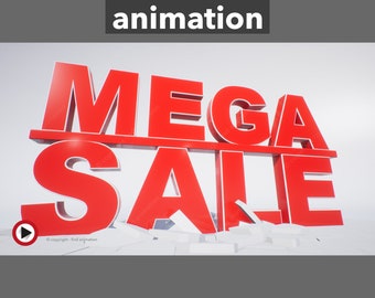 Sale template, Sale graphics, Promotion template, 3D animation,  Promotion video animation, Business tools for Etsy sellers, Business owner