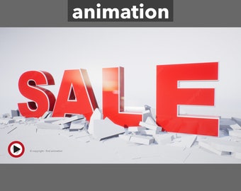 Sale graphics, Promotion template, 3D animation, Sale template, Business tools for Etsy sellers, Business owner, Promotion video animation