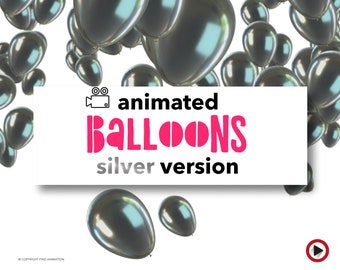 Wedding video overlay animated balloons, Silver balloons overlay animations, Video invites, Video invitation wedding, Video effect, youtube