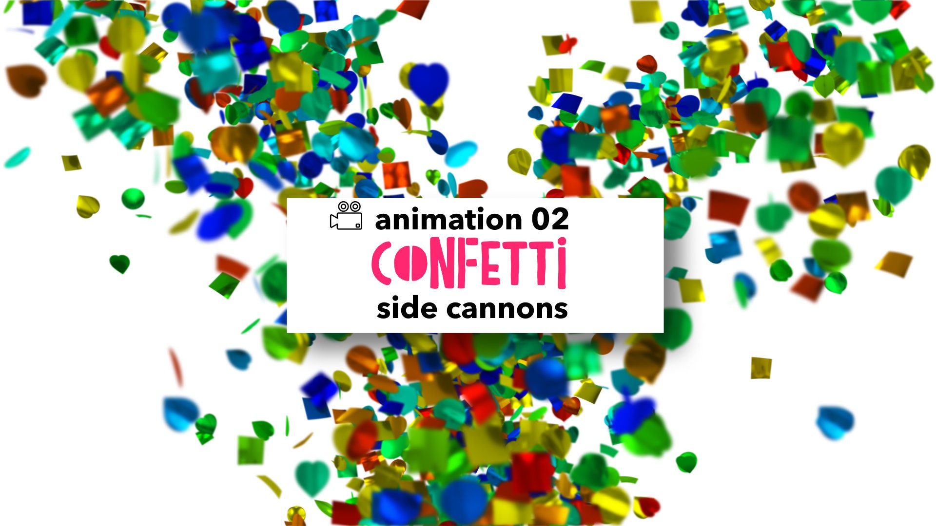 Colorful Animated Confetti Overlay, Confetti Clip Art, Party Invitation