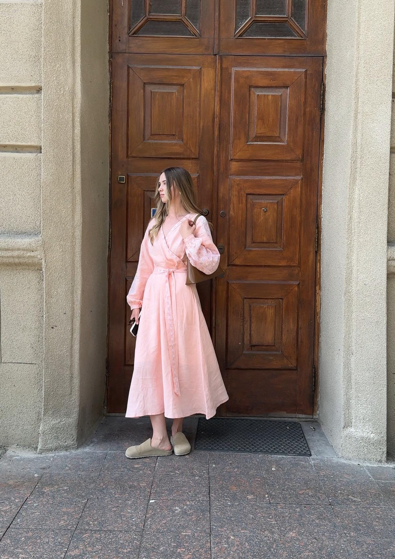 Chiffon Maxi Jurk Kind Bruidsmeisje Jurk Jurk Zalmroze Chiffon