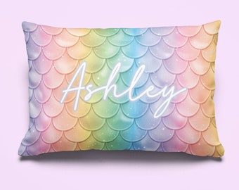 customized mermaid pillow
