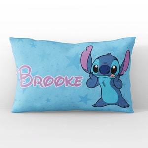 Stitch Pillowcase, Lilo and Stitch Gift, Disney Character Pillowcases, Custom Stitch Gifts, Personalized Stitch Pillow with Custom Colors