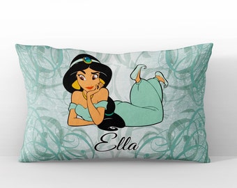 Jasmine Pillowcase, Personalized Aladdin Pillowcase, Custom Princess Jasmine Gift, Personalized Aladdin Gifts, Jasmine Gift for Girl