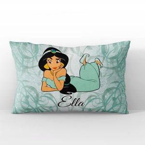 Jasmine Pillowcase, Personalized Aladdin Pillowcase, Custom Princess Jasmine Gift, Personalized Aladdin Gifts, Jasmine Gift for Girl