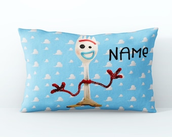 Personalized Toy Story Forky Pillowcase: Custom Name Pillow