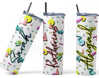 90s Bachelorette Party Tumblers: Custom Retro Stainless Steel Favors
