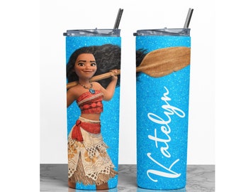 Moana Gifts, Moana Tumbler, Custom Disney Gift for Girls, Custom Moana Gifts, Personalized Moana Birthday Gift for Her, Moana Cups with Name