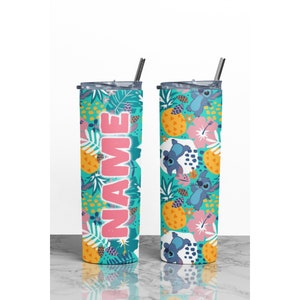 Stitch Gift, Personalized Lilo and Stitch Tumbler, Stitch Pattern Tumbler, Disney Tumbler, Gift for Stitch Lover, Custom Disney Gifts