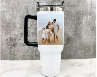 Custom 40oz Tumbler with Photo, Custom Photo Gifts, Mug with Picture, Mothers Day, Personalized Tumblers, Gift for Mom or Dad