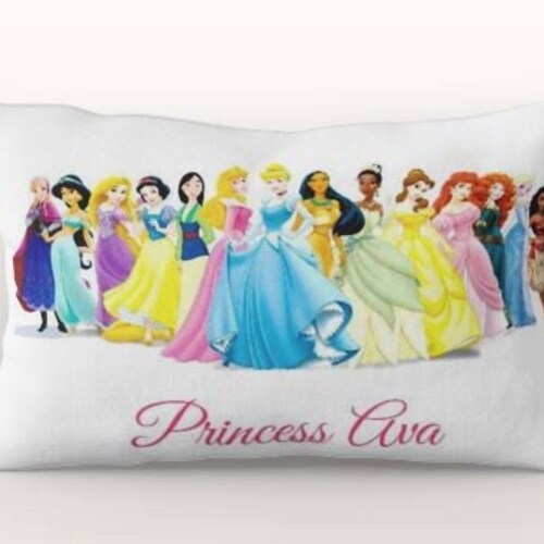 Princess Pillow for Girls Room Personalized Disney Princess Etsy
