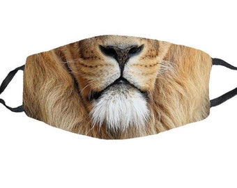 Lion Mouth Mask with Filter Included, Lion Face Mask, Lion Mouth Masks, Real Lion Mouth Mask, Lion Mouth Masks, Fast Shipping
