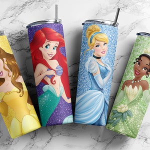 Custom Disney Princess Tumbler, Custom Disney Princess Gift, Custom Princess Gifts, Personalized Water Bottle, Princess Cup with Name