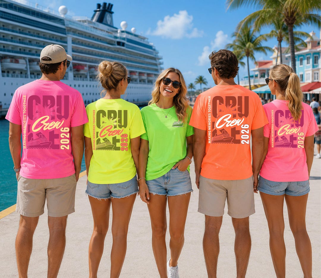 Neon Cruise Crew Making Memories Tee -- Matching Cruise Group Shirt