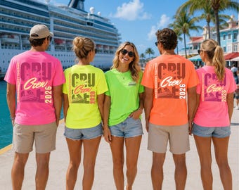 Neon Cruise Crew Making Memories Tee -- Matching Cruise Group Shirt