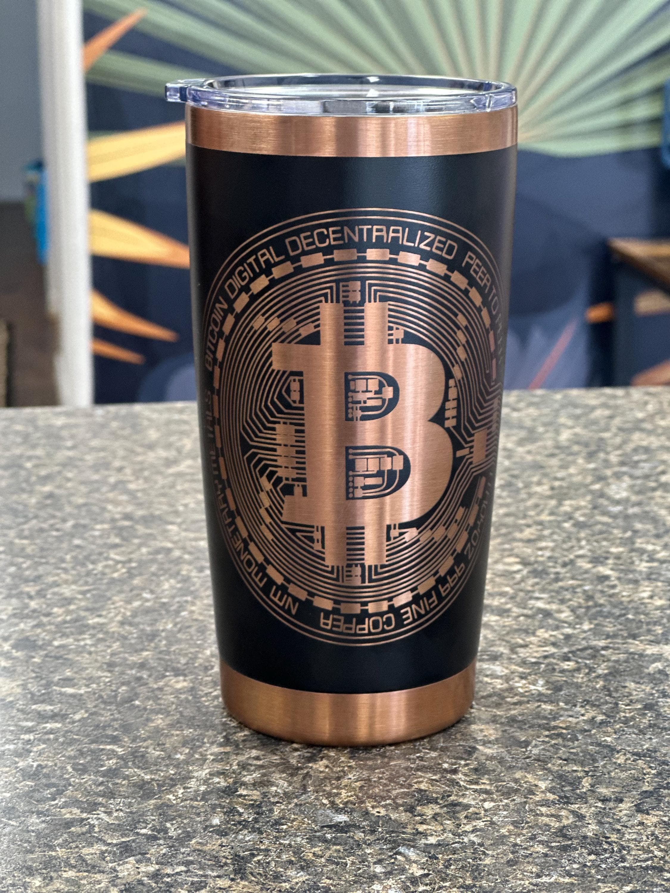 Bitcoin Gift, Laser Engraved Bitcoin Mug, Crypto Copper Plated Travel  Tumbler With Magnetic Lid - Etsy