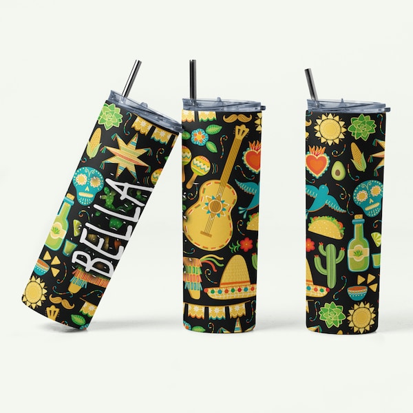 Cinco de Mayo, Mexico Tumbler, Day of the Dead Tumblers, Mexican Party Gift, Dia de Muertos Party, Mexican Heritage, Fiesta Tumbler